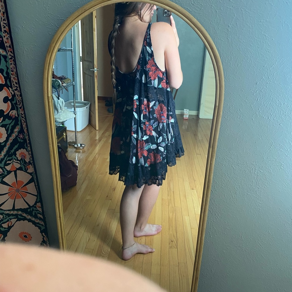 intimately free people printed mini slip dress